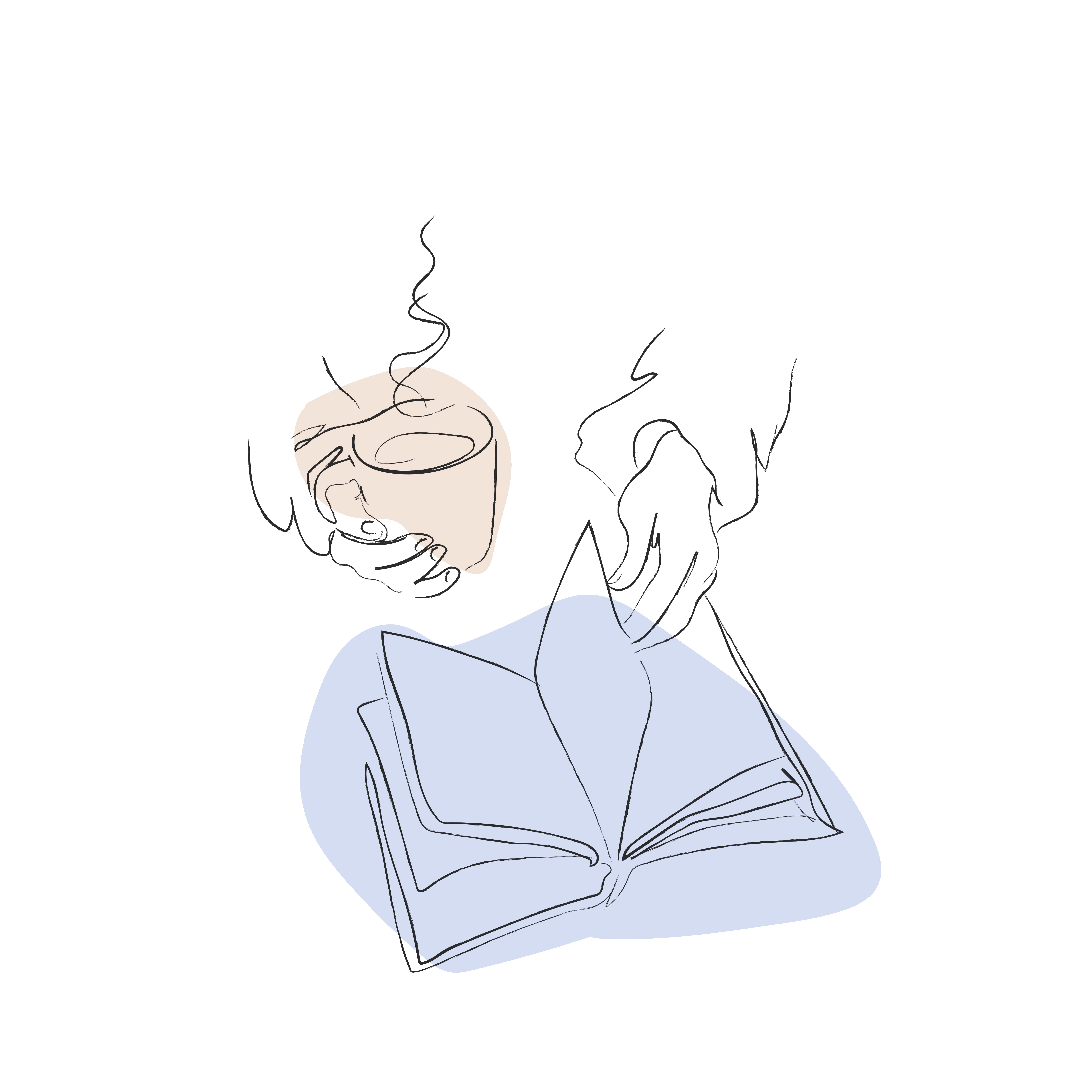 Coffee and Book Illustration